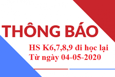 Thông báo học sinh trở lại trường ngày 04-05-2020