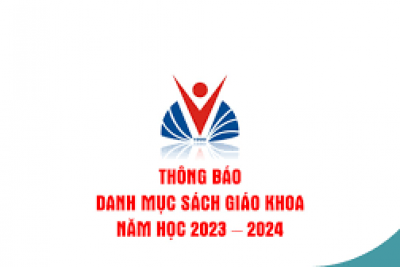 THÔNG BÁO DANH MỤC SÁCH GIÁO KHOA 6-7-8 NĂM HỌC 2023-2024