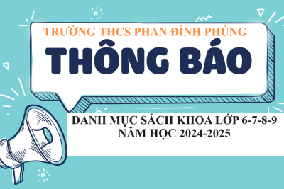 THÔNG BÁO DANH MỤC SGK NĂM HỌC 2024-2025